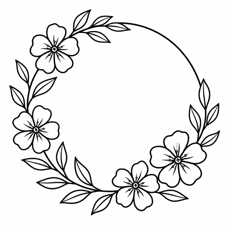 Corona floral circular