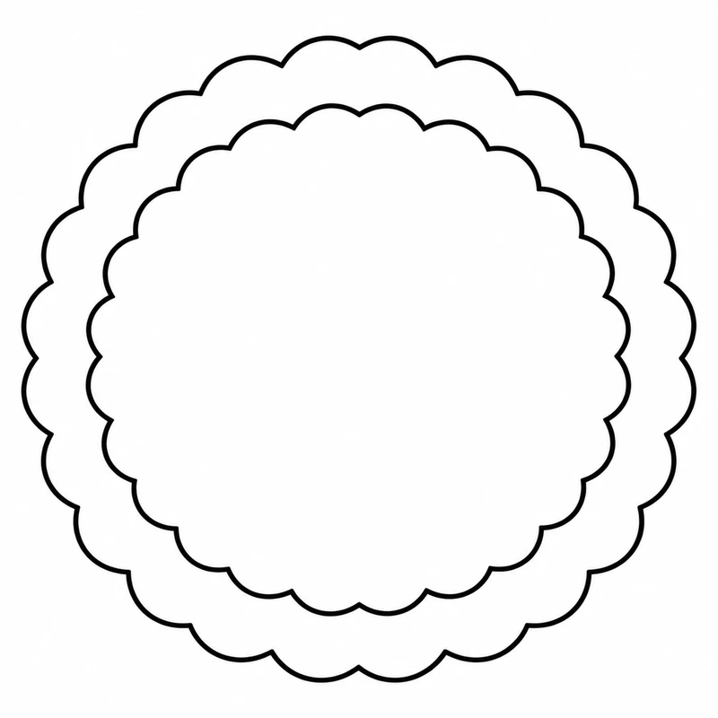 Carpeta circular festoneada