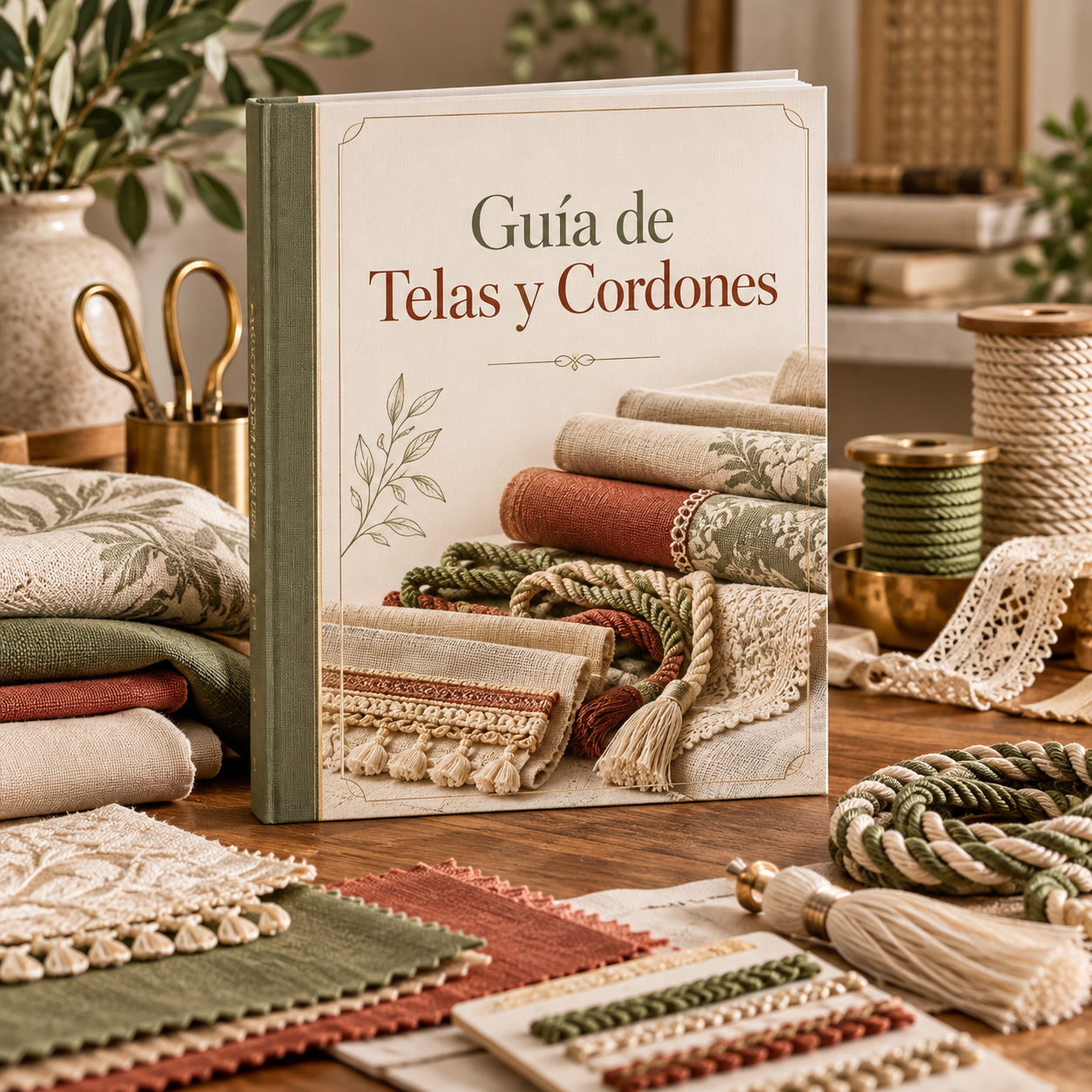 Mockup del bono 2: Guía de Telas y Cordones