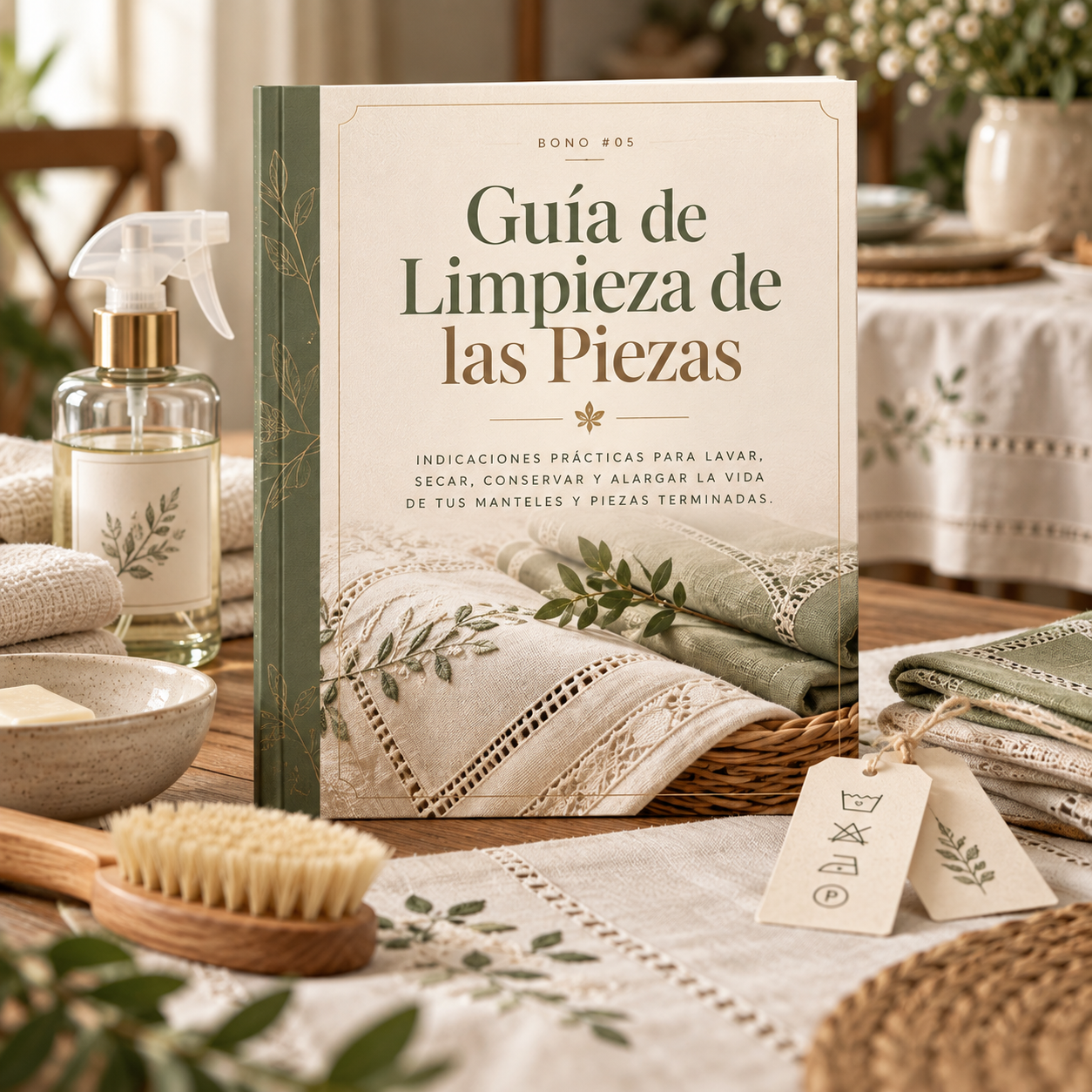 Mockup del bono 5: Guía de Limpieza de las Piezas
